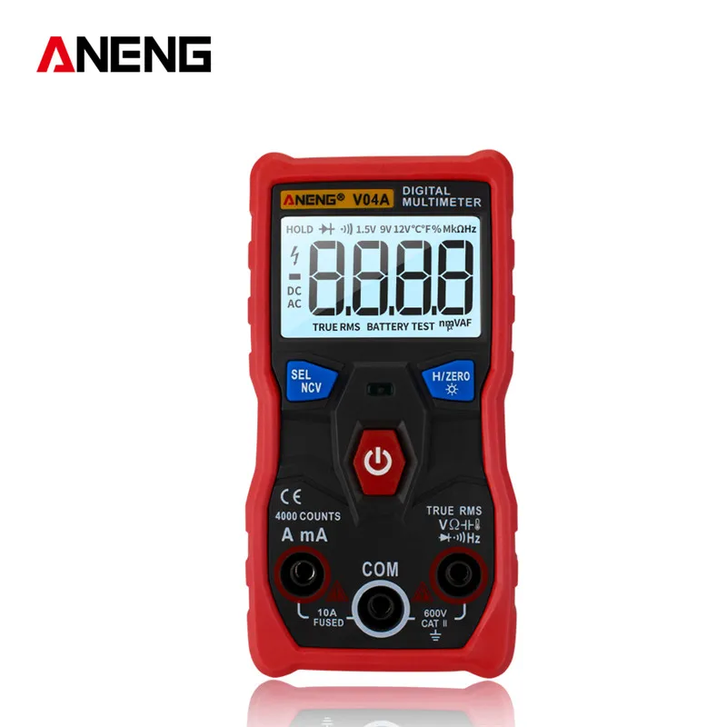 ANENG V04A 4000 отсчетов True RMS цифровой мультиметр Мини автоматический диапазон сопротивления подсветки AC/DC измеритель напряжения с фонариком - Цвет: color 3