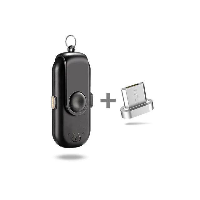black for Micro Портативное магнитное зарядное устройство для iPhone Micro usb type C мини магнитное зарядное устройство - Цвет: black for Micro