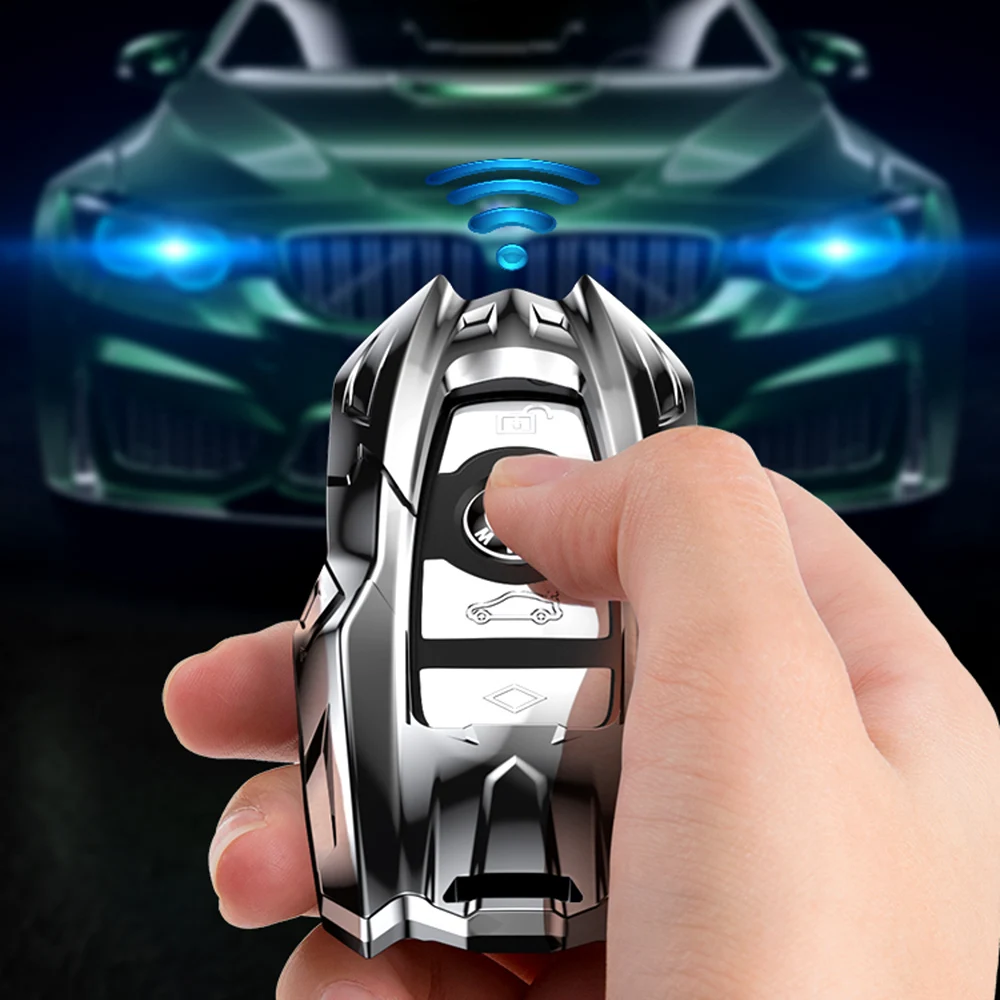 Car Key Case Shell For Bmw X5 F15 X6 F16 G30 7 1 2 5 Series G11 X1 X5 F48 218i Unique Mecha Appearance Zinc Alloy - - Racext™️ - - Racext 33