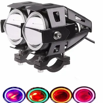 

U7 Motorcycle Angel Eyes Headlight Waterproof Motorcycle Headlight LED Driving Motorbike Moto Headlamp Bulbs
