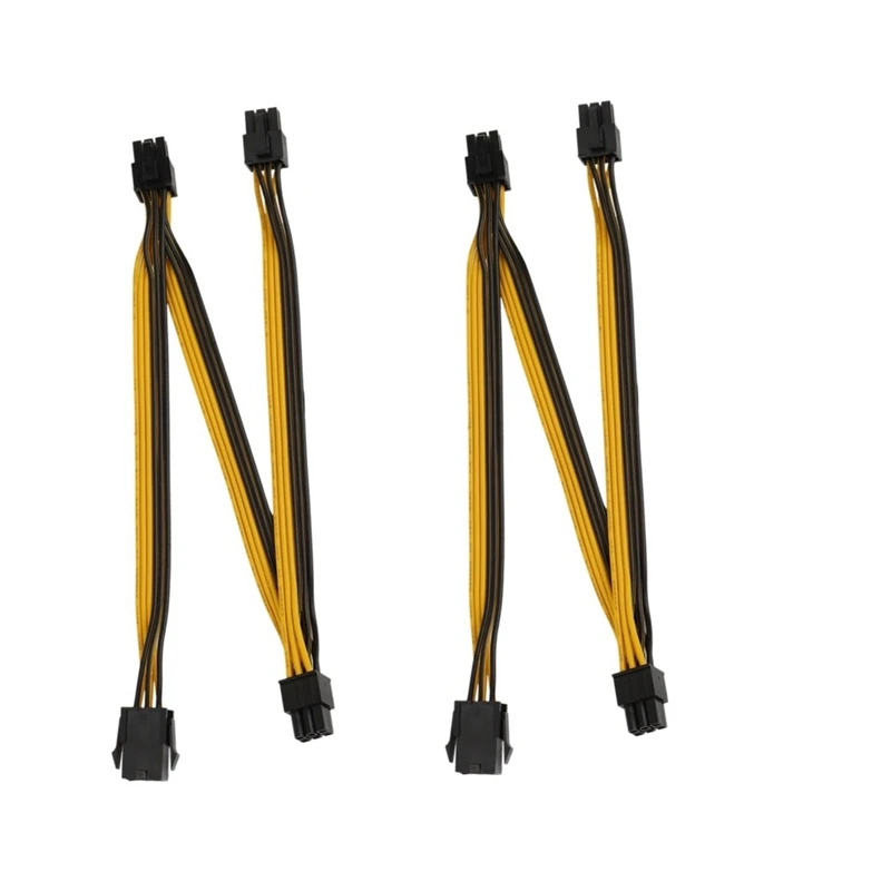 Удлинительный кабель PCI-E PCIe 2 шт./упаковка 6 контактов мама-3 6P папа PCI Express источник