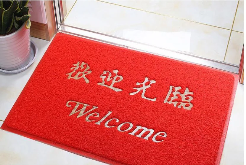 Придверный коврик нескользящий пользовательский ПВХ материал толщиной 1,5 см моющийся прочный износостойкий ковер