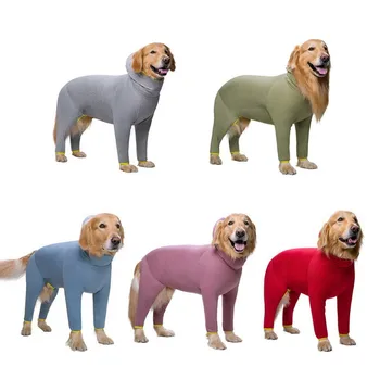 

Pet Big Dog Post Operative Protection Long Sleeves Bodysuit Jumpsuit Home Wear Pajamas E Collar Alternative Skin Disease Recover