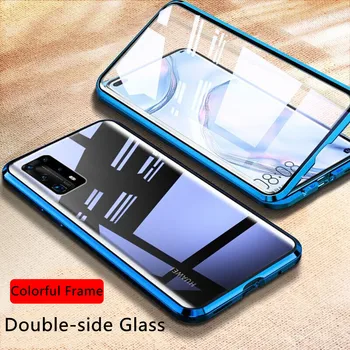 

Magnetic Glass Case For Huawei P40 Pro Case Double Side Tempered Glass Metal Magnetic Adsorption Cover For Huawei P40 P 40 Pro