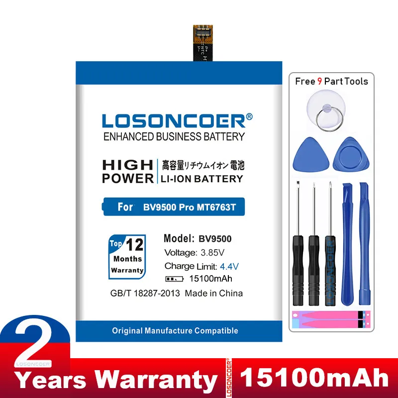 Аккумулятор LOSONCOER BV9500 15100 мАч для Blackview Pro MT6763T 536380 Высококачественная батарея ~ в