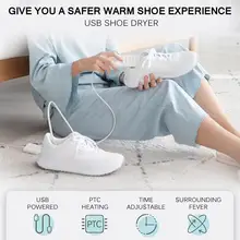 Портативная USB сушилка и обогреватель для обуви коврики обогреватели для ног Дезодорант осушительное устройство подходит для различных туфель с 200 мм шнуром