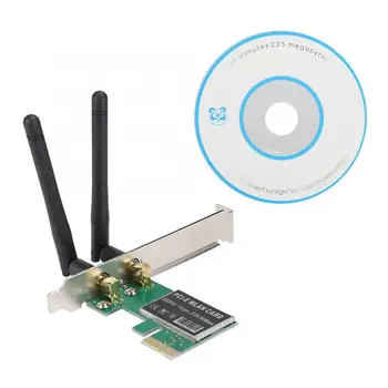 

PCI-E 300M Wireless Card Dual Band PCIe Adapter Local Network Adapter for Desktop PC New