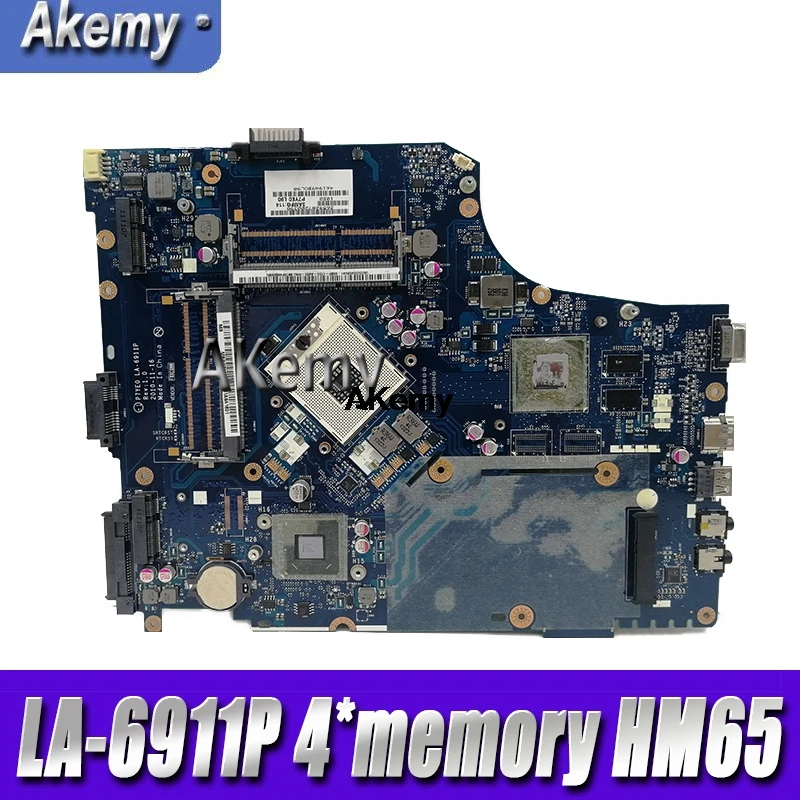 P7YE0 LA-6911P материнская плата для ноутбука acer aspire 7750 7750G MBRMK02001 MB. RMK02.001 4* Память HM65 DDR3 протестирована