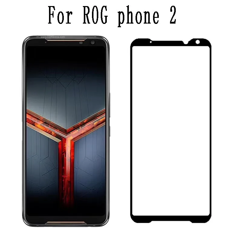 50 шт. 9H Полный Клей закаленное стекло для Asus Rog Phone 2 ZS660KL защита экрана полное