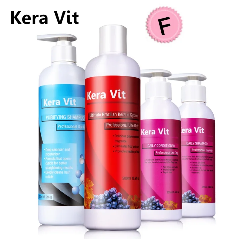Trattamento Dei Capelli Cheratina 500Ml Dritto Senza Formalina 500Ml Shampoo Purificante 250 Shampoo Giornaliero E Set Di Capelli