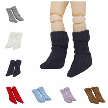 

White/Black/Red/Pink/Blue/Purple/Grey Color 1Pair OB11 Blyth Doll Accessories 1/8 1/12 Socks For Dolls