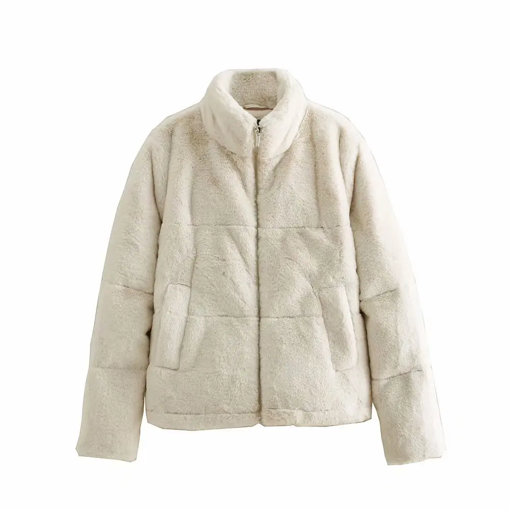 

L-10-671 2018 Winter New Style Casual Wind WOMEN'S Dress Plush Textured Cotton Coat Jacket 3833223