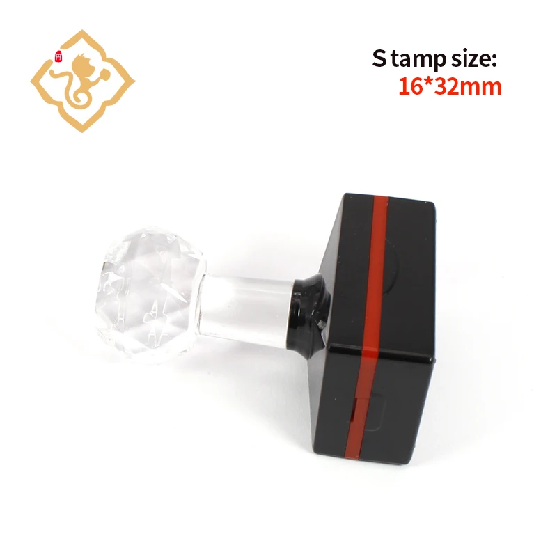 16*32mm Photosensitive signature stamp DIY your cartoon name stamp DIY Scrapbooking diary Card Wedding Decoration