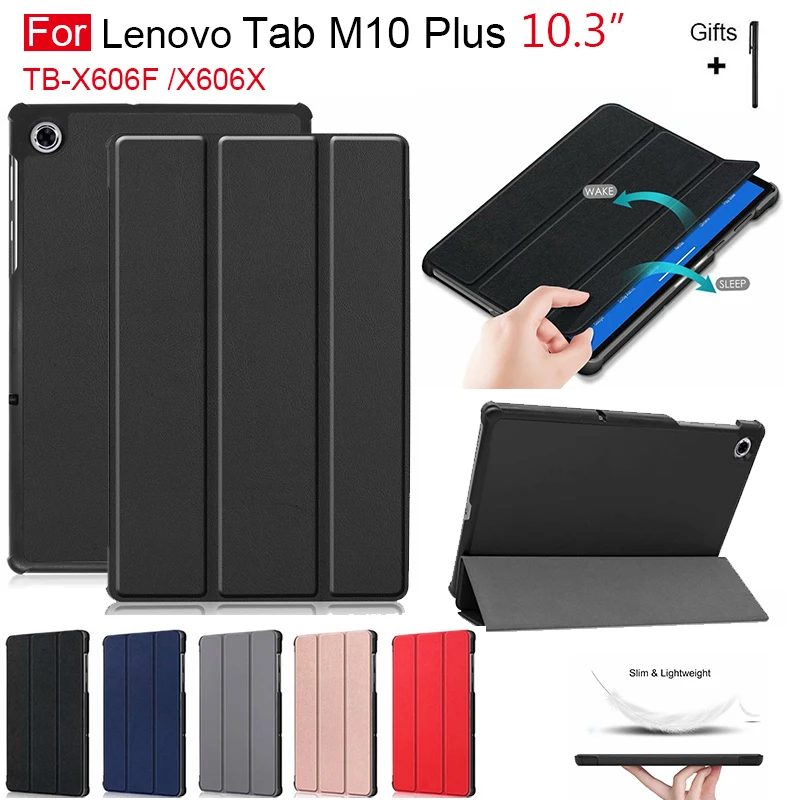 Кожаный чехол с откидной крышкой для Lenovo Tab M10 плюс TB X606F X606X 2020 Стенд кожаный lenovo FHD