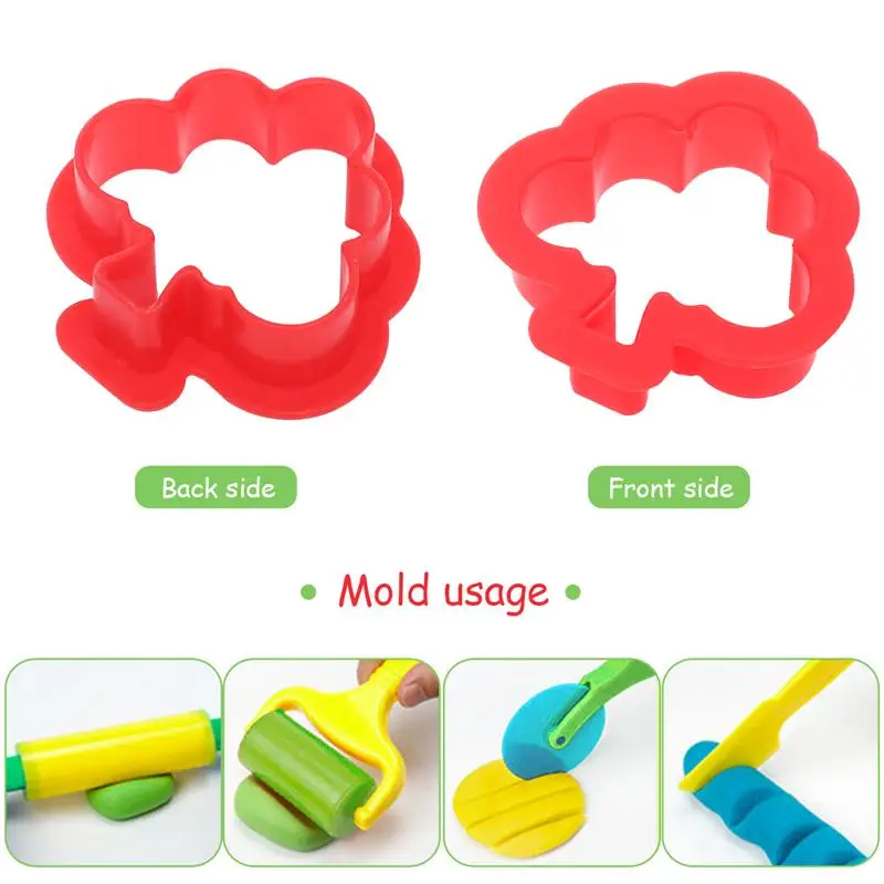 20 шт DIY Slime Play Набор инструментов для теста для лепки аксессуары Моделирование формы комплект глины Slime пластиковый набор резаки формы игрушки для детей случайный цвет
