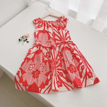 

2020 soft Cute Toddler Girl floral Dress Kids Dresses Summer Outfit Clothes Sundress for Girls in early april