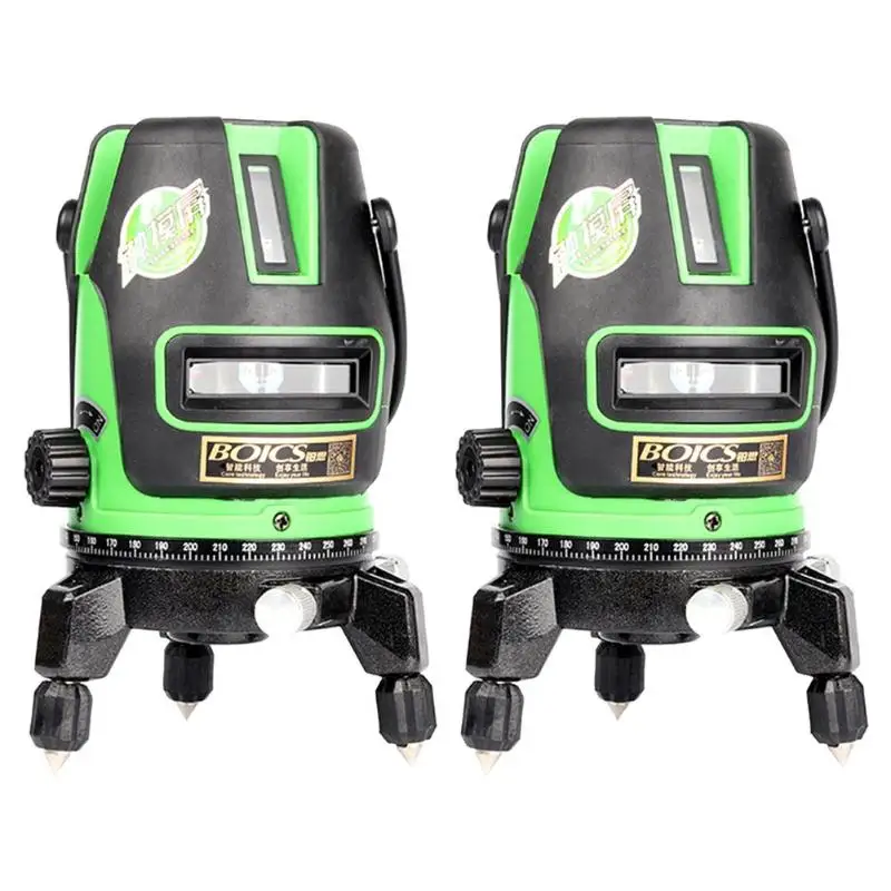 

2 Line 3D Level Self-leveling Laser Level Detector Infrared Green Laser Level Mechanical Automatic Leveling Optical Instrument