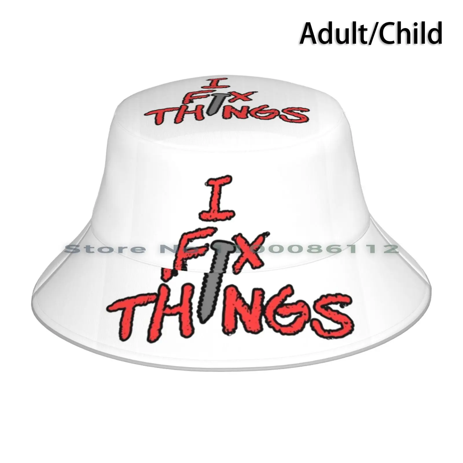 I Fix Things Cappello Da Pescatore Cappellino Da Sole Mrfixit Broken Fix It Firstorders Manutenzione Meccanico Poverty Server Pieghevole All'Aperto