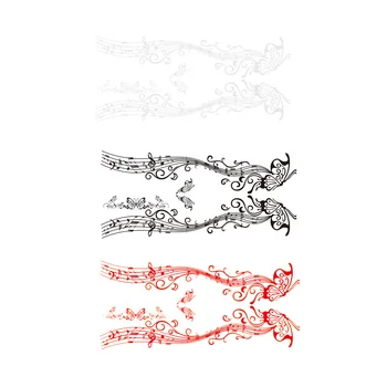 

Car Sticker Body Butterfly Note Sticker Garland Music Score Notes Car Styling