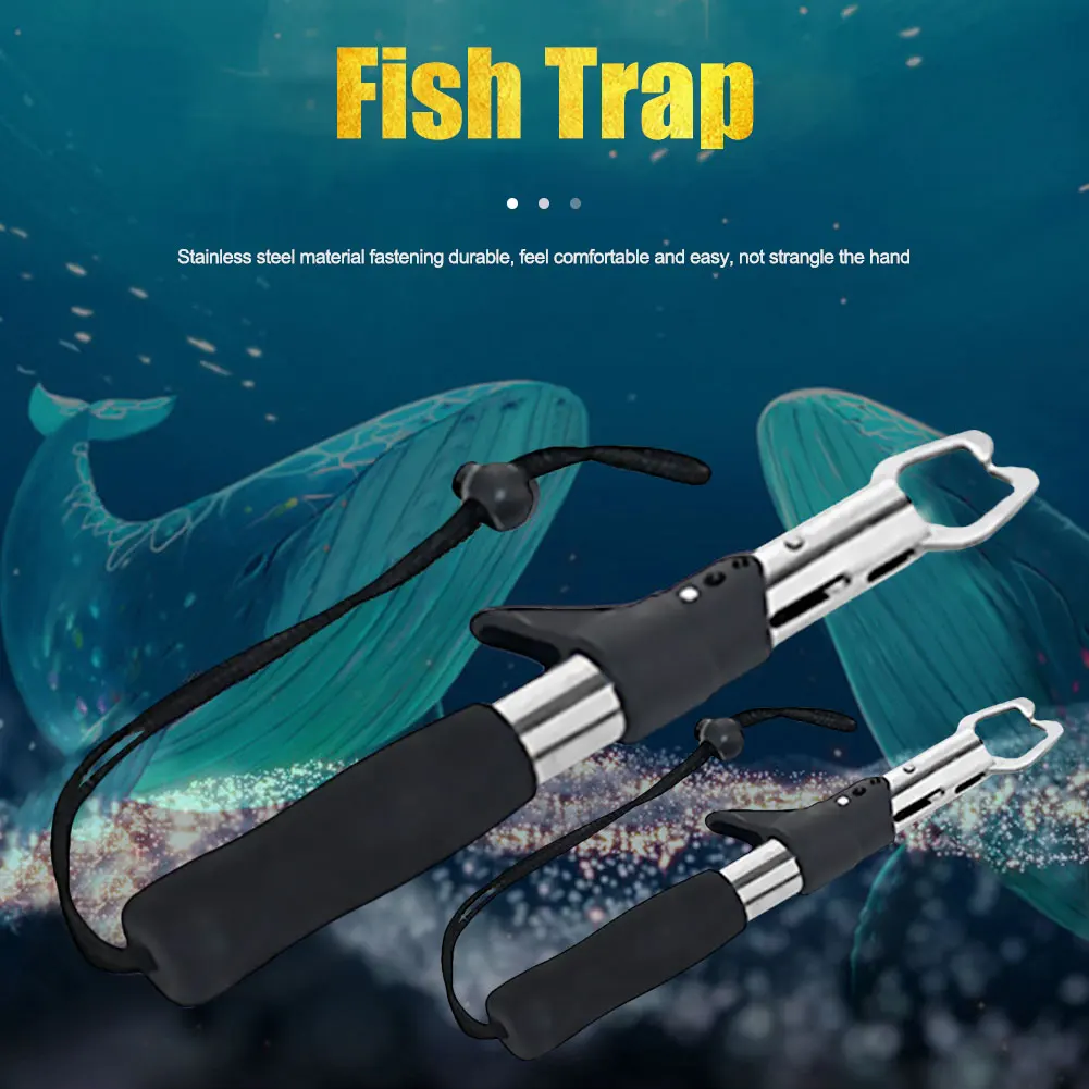 

New Fish Grip Lip Trigger Lock Gripper Clip Clamp Grabber Fish Plier Grab Fishing Tackle Box Accessory Tool