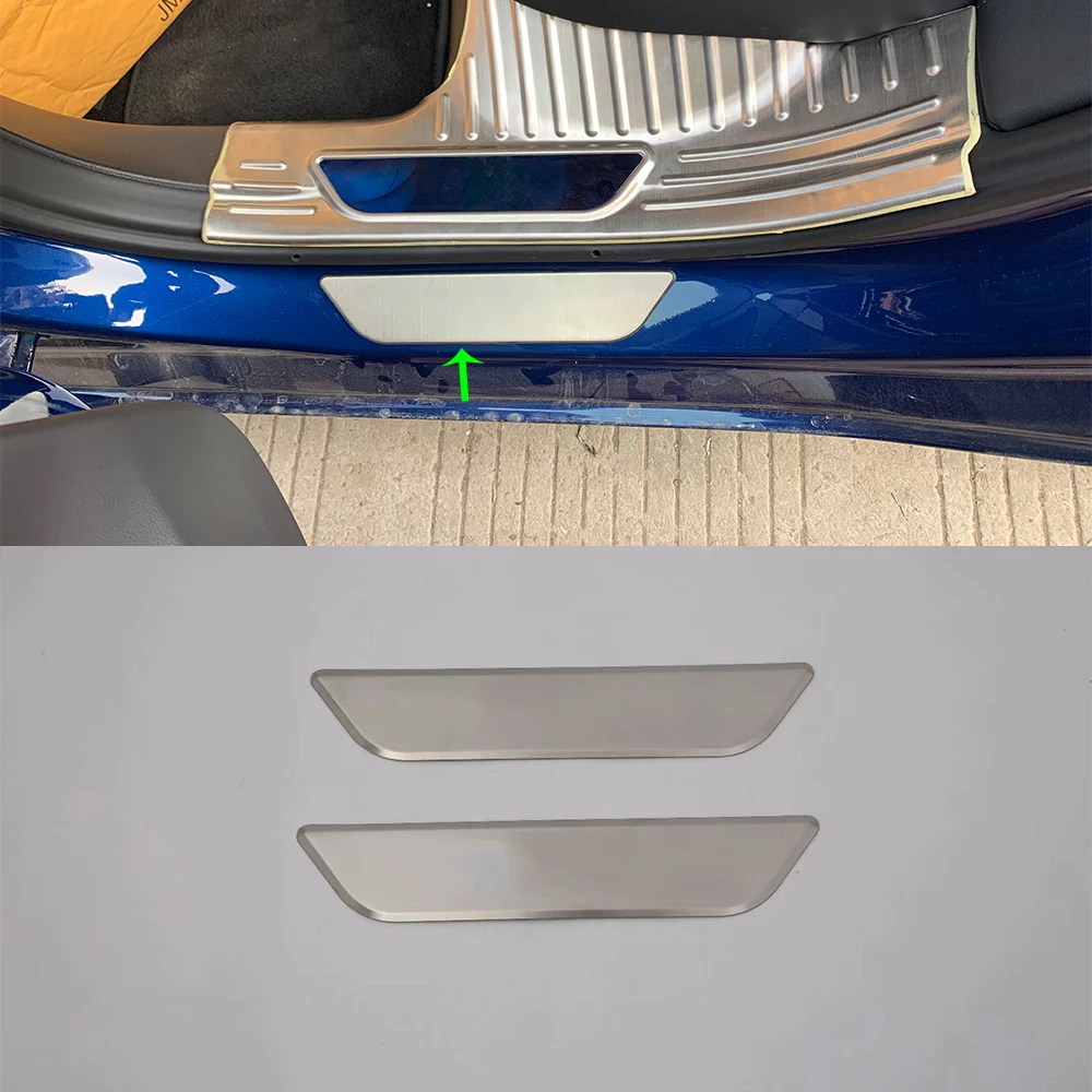 

Accessories Interior Car Outer Door Sill Scuff Plate Threshold Plate Sticker Panel Cover Trim For Tesla Model 3 2019 Car Styling