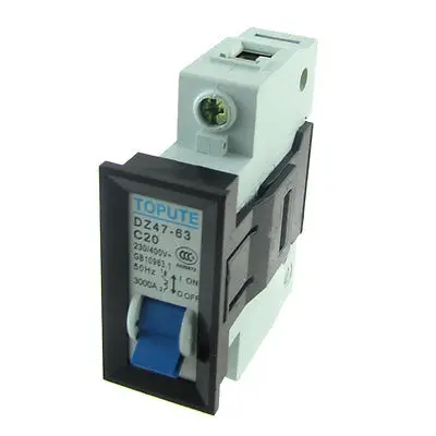 

Plastic Shell AC 230V 400V 20A 1P Miniature Circuit Breaker DZ47-63 C20