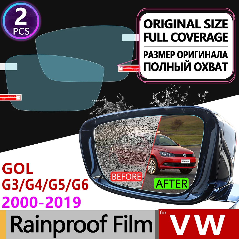 

for Volkswagen VW Gol G3 G4 G5 G6 2000 - 2019 Full Cover Anti Fog Film Rearview Mirror Rainproof Anti-Fog Films Car Accessories