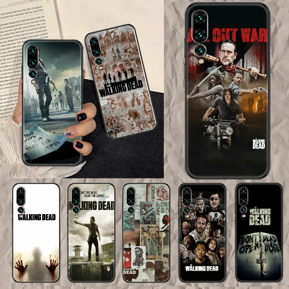 Чехол Ходячие мертвецы для телефона Huawei P Mate P10 P20 P30 P40 10 20 Smart Z Pro Lite 2019 Черный