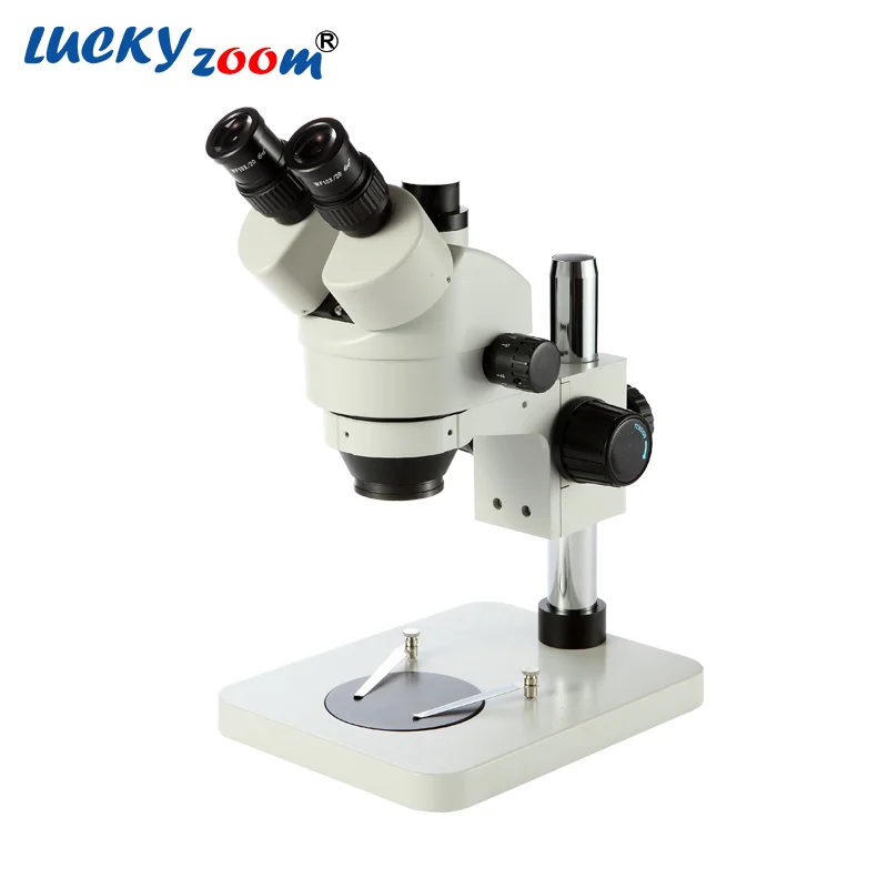Lucky Zoom Brand New 7X-45X Trinocular Simul Focal Microscope Portable Stereo Microscope With 14MP HDMI Camera Professional Soldering Microscopio