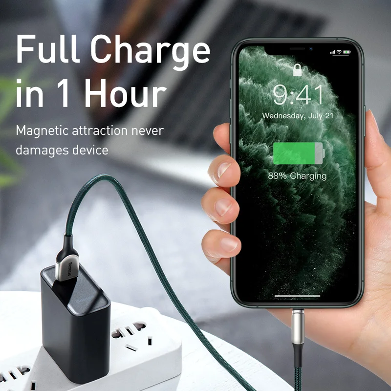 Магнитный usb-кабель Baseus на молнии для iPhone, кабель 2A Micro USB type C, магнитный кабель, провод для зарядки samsung huawei Магнитный usb-кабель Baseus на молнии для iPhone, кабель 2A Micro USB type C, магнитный кабель, провод для зарядки samsung huawei
