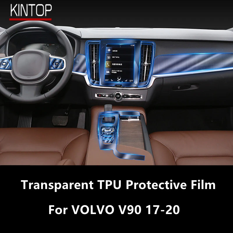 

For VOLVO V90 17-20 Car Interior Center Console Transparent TPU Protective Film Anti-scratch Repair Film Accessories Refit