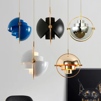 

Modern Creative Art Metal Pendant Lamp Gold Globe Hanging Lamp Changeable Pendant Light Bar Kitchen Living Room Light Fixture