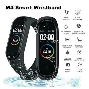 

M4 Heart Rate Bracelet Smart Wristband Waterproof Sport Smart Watch Pedometer Blood Pressure Heart Rate Monitor Call Reminder