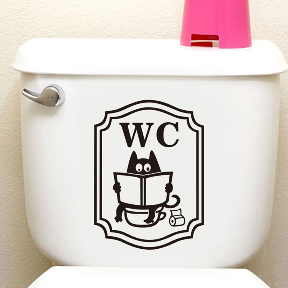 2 шт. WC настенные наклейки для уборной съемные окон Ванная комната Туалет знак