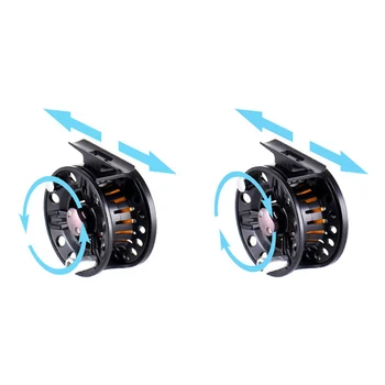 

Interchangeable Fly Fishing Reel Spinning Wheel Disassembly Black FB75
