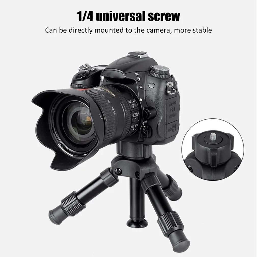 MS02 Настольный профессиональный дорожный штатив-Трипод для камеры Canon DSLR camera Camcorder Mini Портативный штатив для камеры телефона