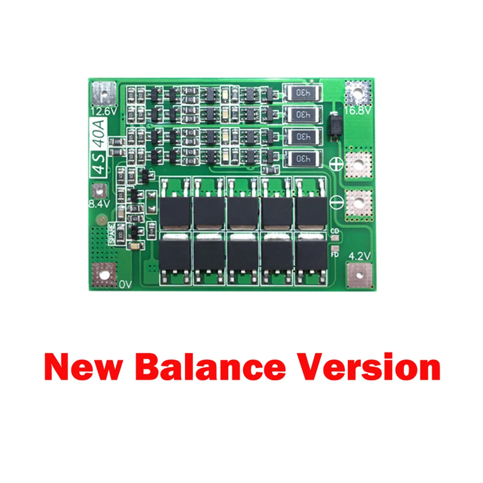 

Balanced/Enhanced 4S 16.8V 40A 18650 Charger PCB BMS Protection Board Li-ion Lithium Battery Charger Lipo Cell Module