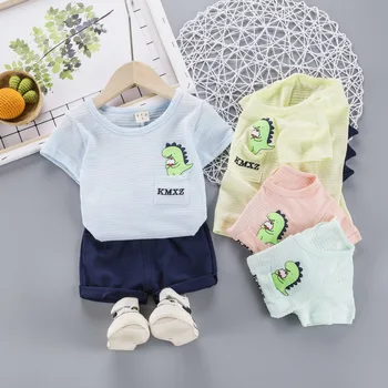 

Children Cotton Clothing Outfits Baby Boy Girl short sleeve T-Shirt Pants 2 Pcs/Sets Tracksuits Kids Summer Clothes Infants Sets