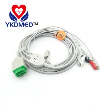 

GE-MEDICAL Dash 2000 one piece AHA 3lead Clip patient monitor ECG cable with leadwire,