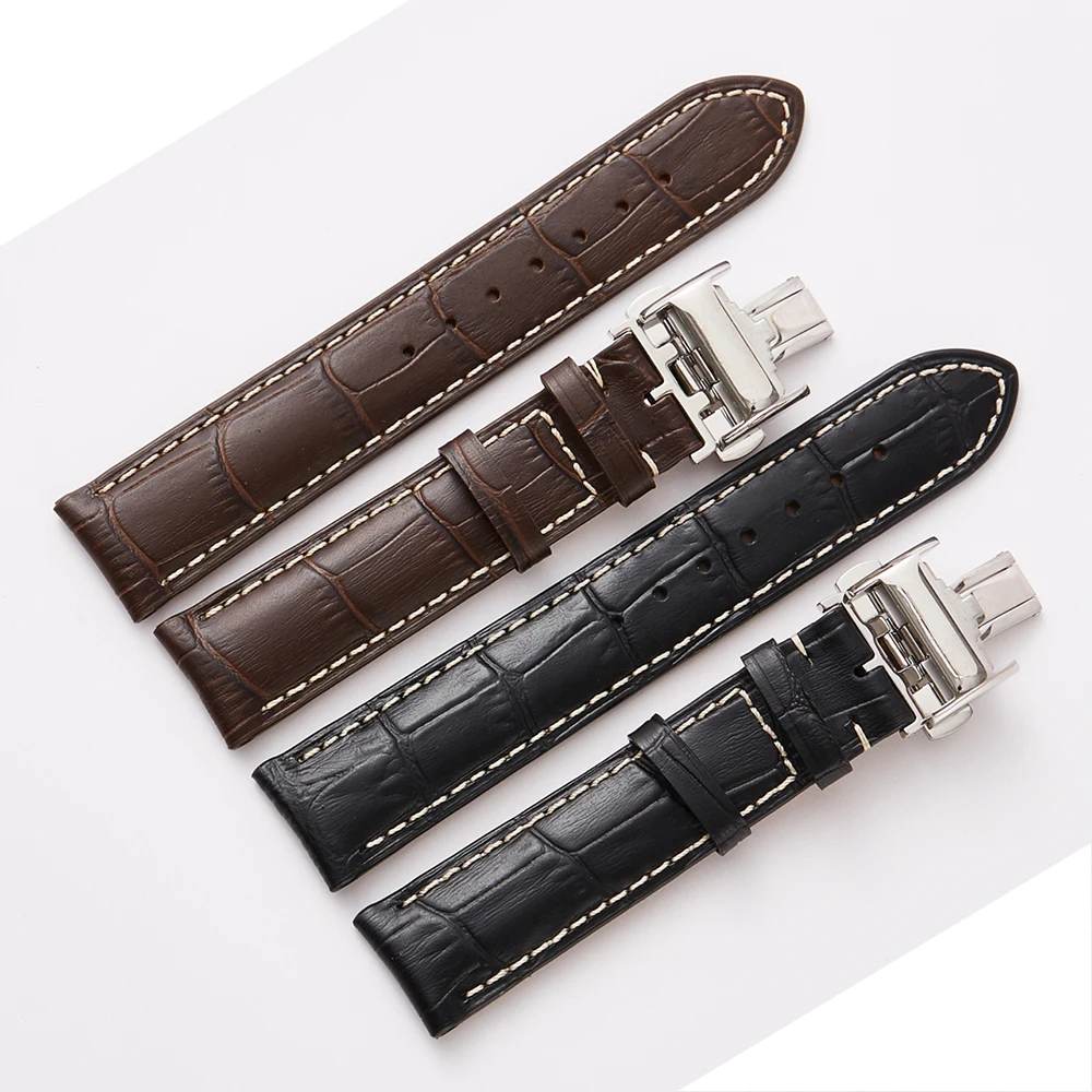 Kulit Sapi Asli Watchband Watch Tali 
