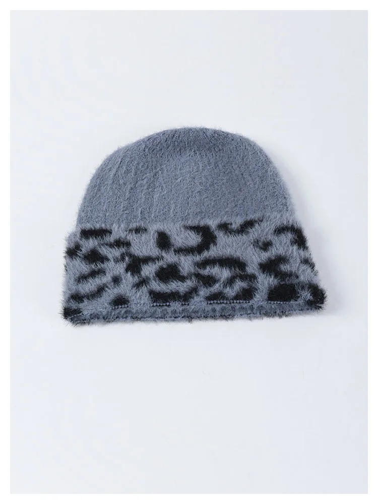 USPOP женские шапки новые зимние skullies женские модные шапочки с леопардовым принтом Повседневная вязаная теплая шапка