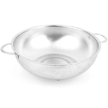 

Botique-Stainless Steel Colanders With Handle,Colander Perforated Strainer For Kitchen Pasta/Vegetable/Rice/Fruit/Food