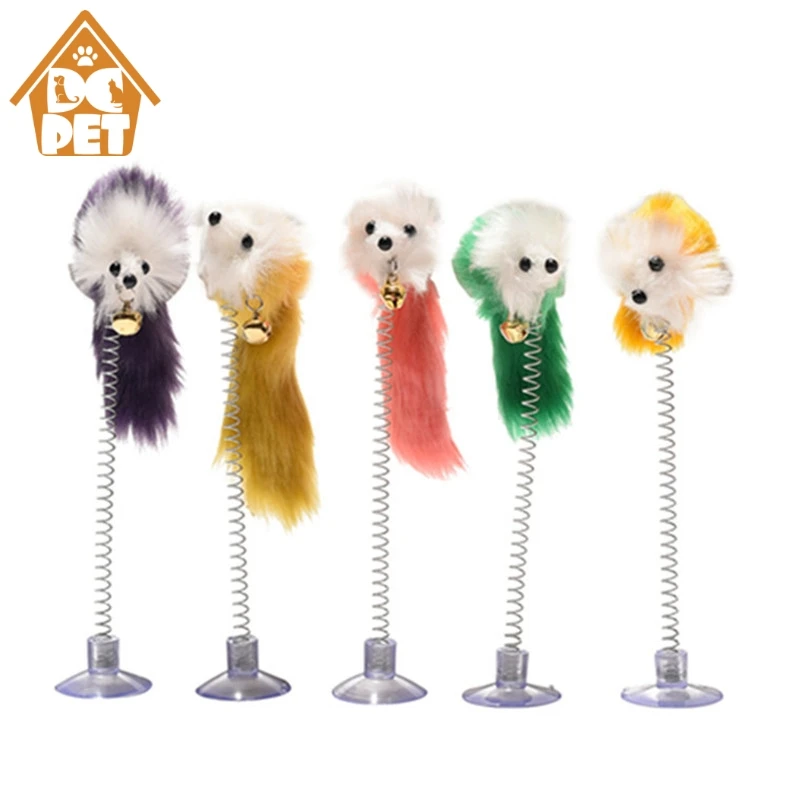 

Pet Cat Toy mouse Elastic Feather False Mouse Toys Cat Kitten Interactive Cat Scratcher Teaser Pet Products for Cat Supplies