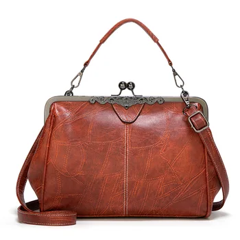 

Women's bag 2020 new fashion retro handbag Spain clip bag shoulder messenger bag women's handbag