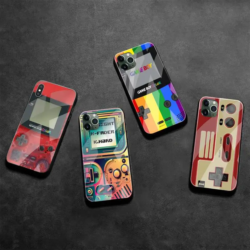 Ретро Карманный чехол для телефона Gameboy из закаленного стекла iPhone 12 Pro Max Mini 11 XR XS MAX