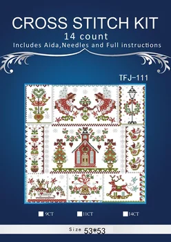 

new Embroidery Counted Cross Stitch Kits Needlework - Crafts 14 ct DMC DIY Arts Handmade Decor -Flowers 3