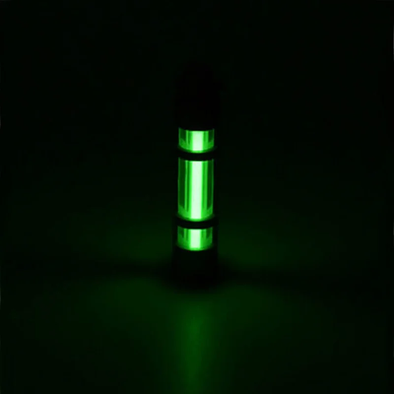 Автоматический свет 25 лет титана сплава Тритий газовая лампа кольцо для ключей спасательные аварийные огни наружная безопасность выживания - Цвет: Зеленый
