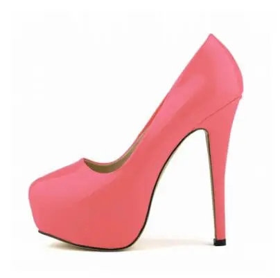 LOSLANDIFEN/туфли-лодочки на платформе; женская пикантная обувь на очень высоких каблуках; Свадебная обувь красного цвета на шпильке - Цвет: press image Ship