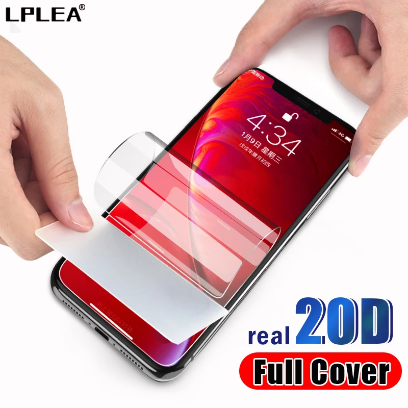 

20D Full Cover Curved Hydrogel Film For iPhone XR X XS 11 Pro MAX Screen Protector For iPhone 6 6s 7 8 Plus Soft Film Not Glass