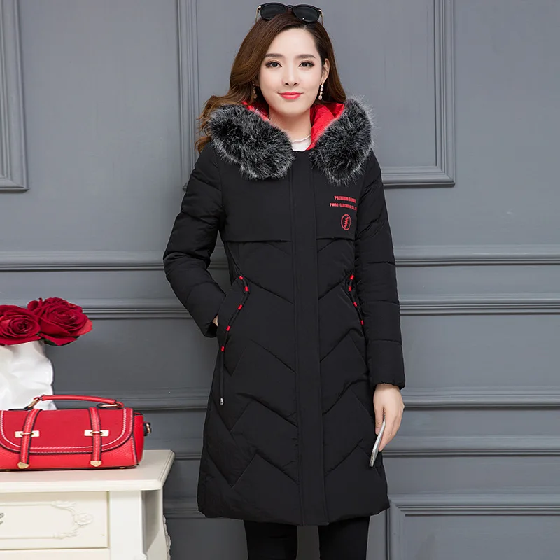 

Casual Cotton-padded Clothes Women's 2018 Winter New Style Korean-style Loose Fashion Fur Collar Elegant down Coat Cotton Coat